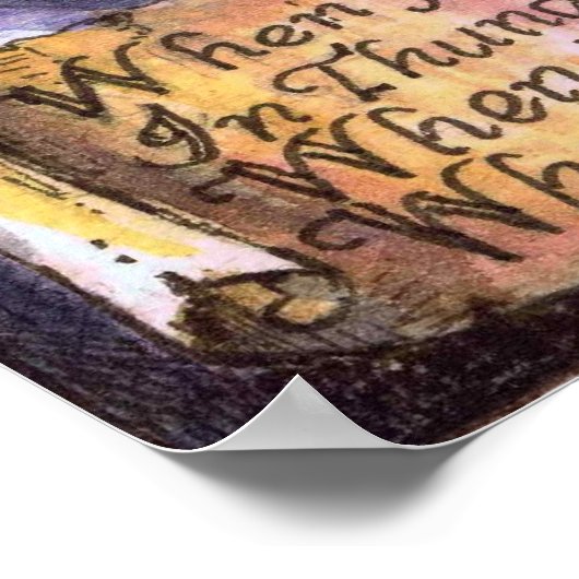 Poster des sorcières Macbeth (Coin)