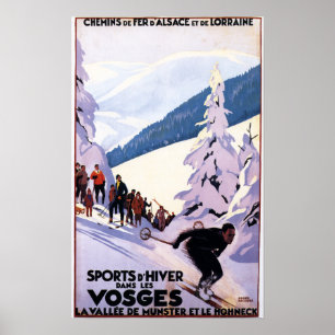 Poster des spectateurs regardant Skier
