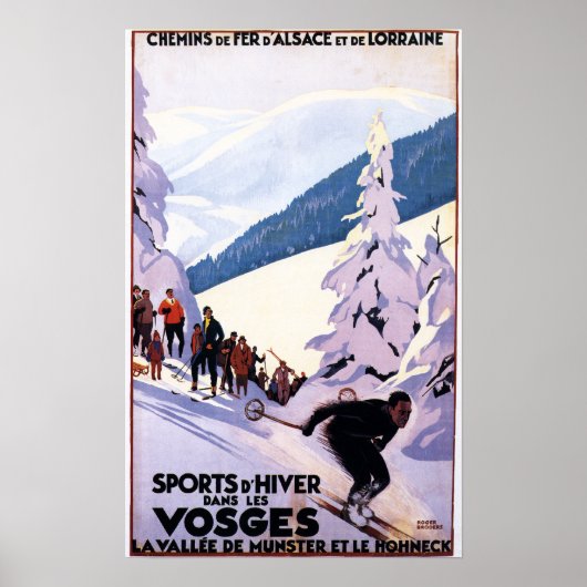 Poster des spectateurs regardant Skier (Devant)