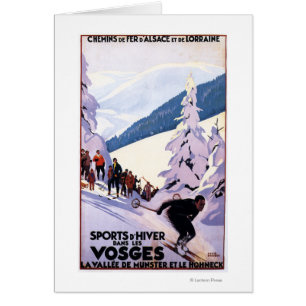 Poster des spectateurs regardant Skier