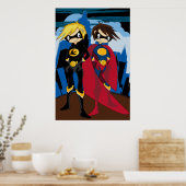 Poster des superhéros adolescents (Cuisine)