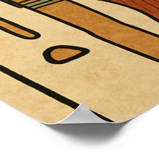 Poster des symboles anciens de l'art hiéroglyphiqu (Coin)