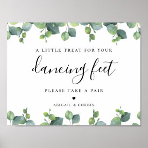 Poster des tongs Mariages Feuille Eucalyptus