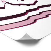 Poster des tongs rose pourpre rose de la mer (Coin)