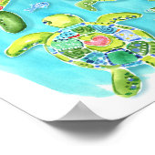 Poster des tortues de mer Whimsical (Coin)