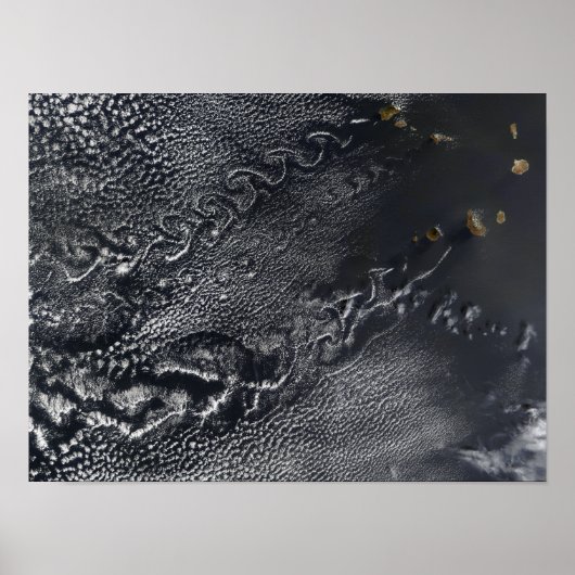 Poster Des tourbillons nuageux au-dessus des îles du Cap (Devant)