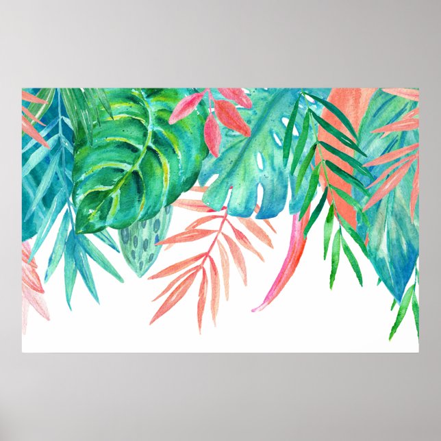 Poster des tropiques Watercolor (Devant)