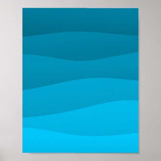 Poster des vagues bleues (Devant)