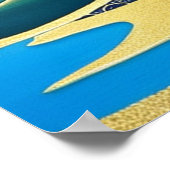 Poster des Vagues d'or à la nuit (Coin)