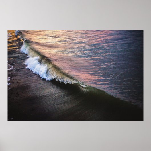 POSTER DES VAGUES OCÉANIENNES CRASSENT SUR LE BORD PENDAN (Devant)