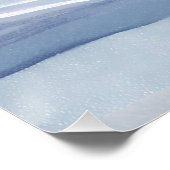 Poster Des vagues océaniques rêvées | Peinture aquarelle (Coin)