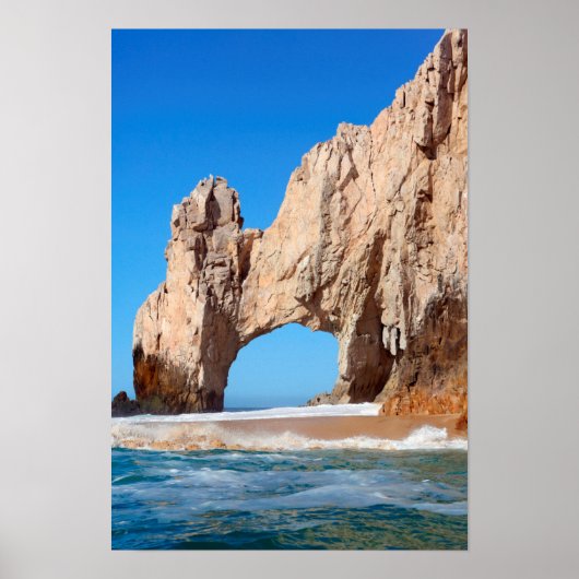 Poster Des Vagues Se Déplient Sur Des Formations Rocheuse (Devant)