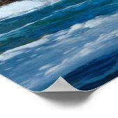 Poster Des Vagues Se Déplient Sur La Plage (Coin)