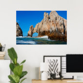 Poster Des Vagues Se Déplient Sur La Plage (Bureau à domicile)