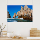 Poster Des Vagues Se Déplient Sur La Plage (Cuisine)