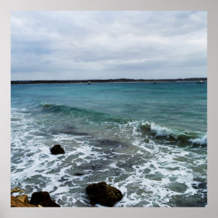 Poster Des Vagues Sur L'Océan,