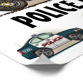 Poster des véhicules de police d'application de la (Coin)