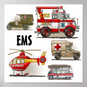 Poster des véhicules EMS d'ambulance (Devant)