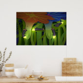 Poster des vers lumineux à la nuit (Cuisine)