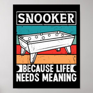 Poster Des Vêtements De Snooker Pour Les Hommes Parce Que