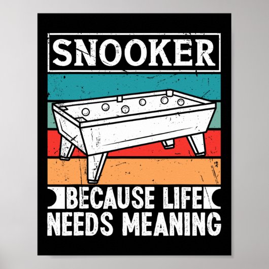 Poster Des Vêtements De Snooker Pour Les Hommes Parce Que (Devant)