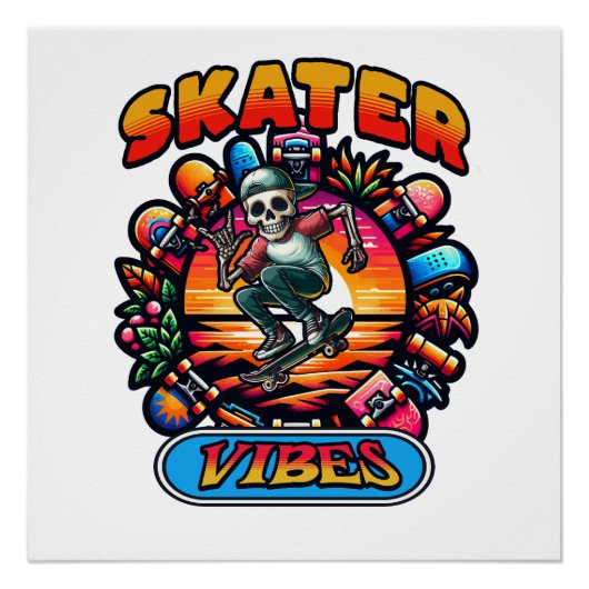 POSTER DES VIBES DE SKATER ! (Devant)