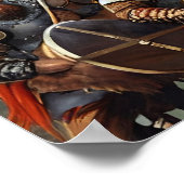 Poster Des Vikings Qui S'Engagent Dans La Bataille (Coin)