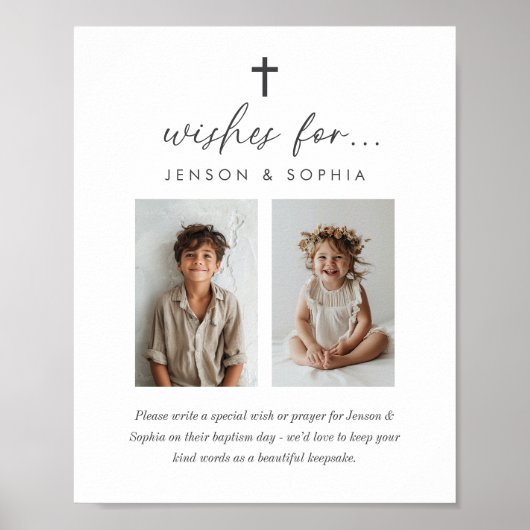 Poster des voeux de baptême conjointe (Devant)