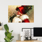 Poster des voeux de Noël Vintage (Bureau à domicile)