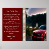 Poster des voitures rouge chaud et feu et glace (Devant)