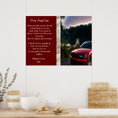 Poster des voitures rouge chaud et feu et glace (Cuisine)