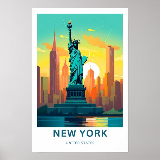 Poster des voyages New York États-Unis (Devant)
