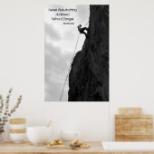 Poster d'Escalades noir et blanc "Sans danger" (Cuisine)