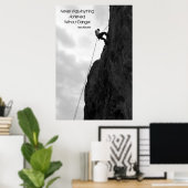 Poster d'Escalades noir et blanc "Sans danger" (Bureau à domicile)
