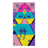 Poster Descending on a Memphis Designed Planet (Devant)