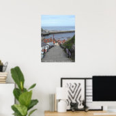 Poster Descente à Whitby Bay, North Yorkshire, Angleterre (Bureau à domicile)