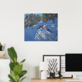 Poster Descente de la Morzine de la Sledge (Bureau à domicile)