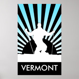 Poster descente ski vermont