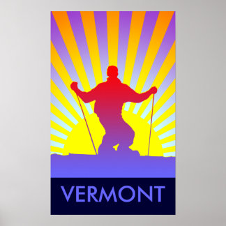 Poster descente ski vermont