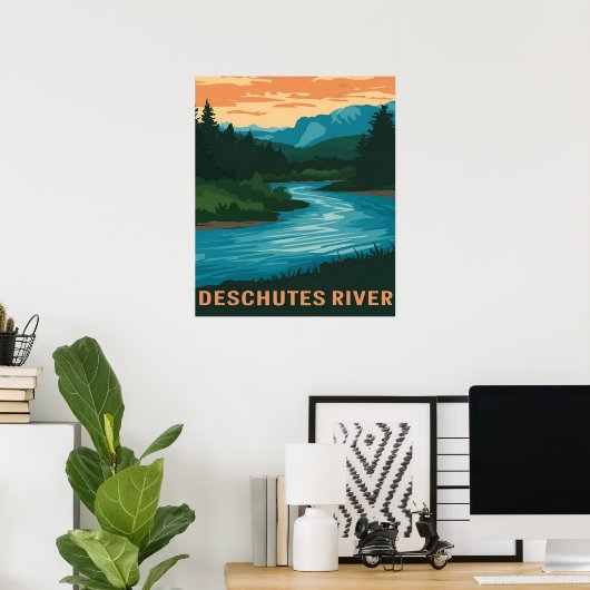 Poster Deschutes River Oregon (Bureau à domicile)