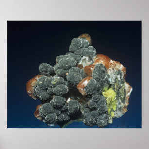 Poster Descloizite sur la calcite