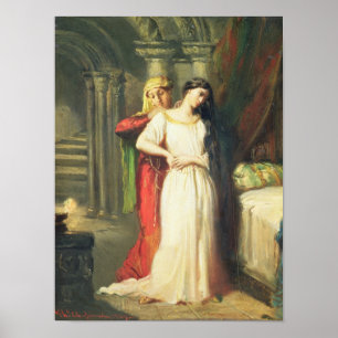 Poster Desdemona se retirant à son lit, 1849