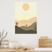 Poster Désert Abstrait moderne (Cuisine)