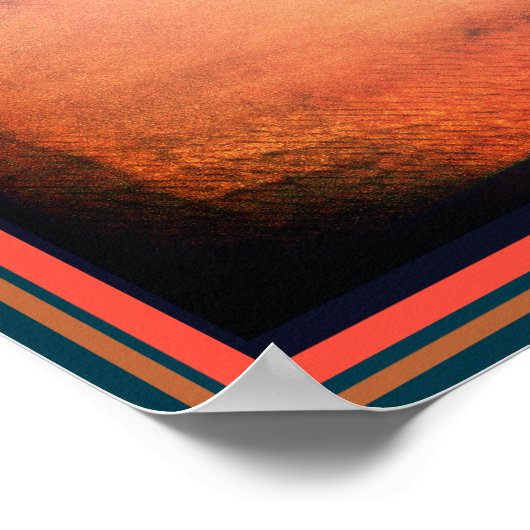 Poster Désert Alien Imaginaire rouge foncé (Coin)