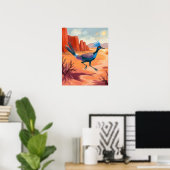 Poster Desert Bird Southwestern Landscape Wall Art (Bureau à domicile)