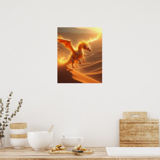 Poster Desert Blaze Fire Dragon (Cuisine)