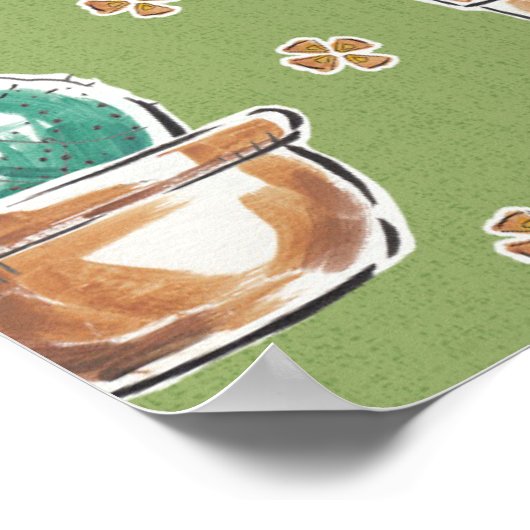 Poster Desert Bloom | Pattern vert (Coin)