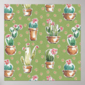 Poster Desert Bloom | Pattern vert (Devant)