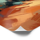 Poster Desert Cactus Dream - Sud-Ouest Abstrait (Coin)