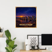 Poster Désert d'Amarillo Centenaire du Texas (Bureau à domicile)